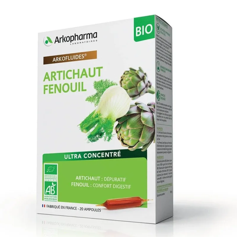 Arkopharma Arkofluids Anghinare organică Fenicul 20 flacoane — preț și oferte