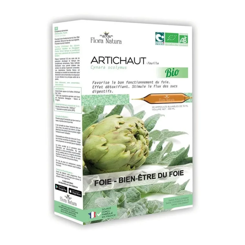 Flora Natura Anghinare organică Ficat și bunăstare zilnică 20 fiole — preț și oferte