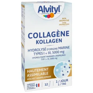 Alvityl Colagen marin hidrolizat 5000mg Tip I și III 12 sticks-uri