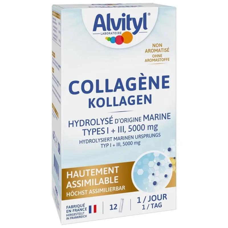 Alvityl Colagen marin hidrolizat 5000mg Tip I și III 12 sticks-uri — preț și oferte