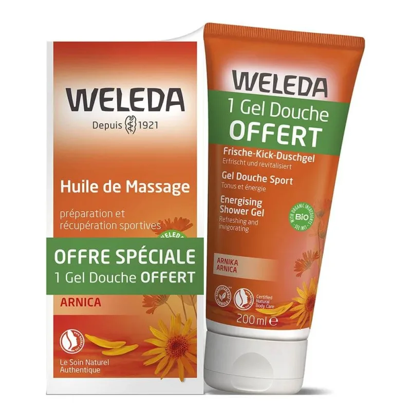 Weleda Arnica Ulei de masaj Arnica + gel de duș sport Sport 2x200ml — preț și oferte