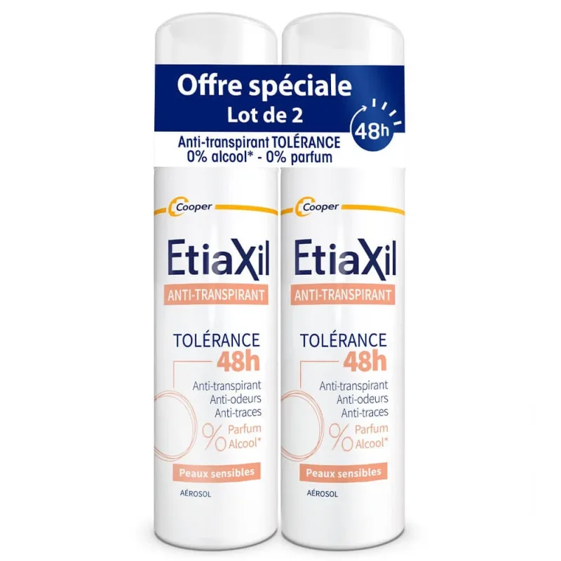 Etiaxil Antiperspirant Deodorant Aerosol 48h Tolérance Piele sensibilă 2x150ml — preț și oferte