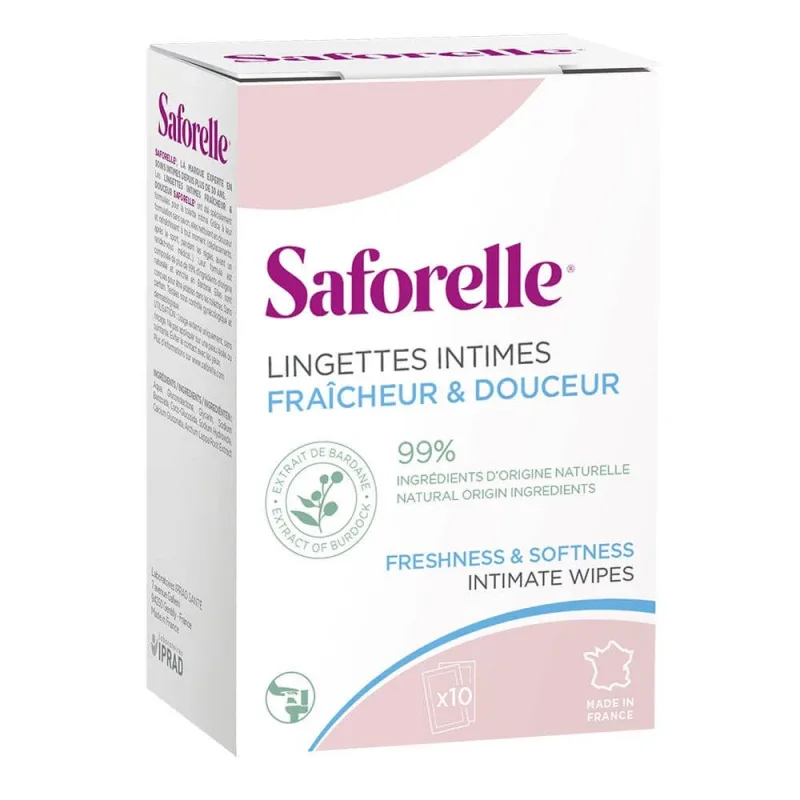Saforelle Șervețele intime de unică folosință 10 plicuri individuale — preț și oferte