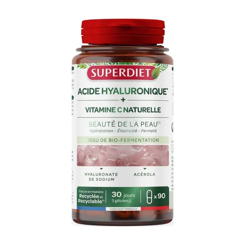 Superdiet Acide Hyaluronique & Vitamine C Naturelle Beauté De La Peau 90 Gélules — preț și oferte