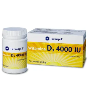 Vitamina D3 4000 UI, 50 comprimate