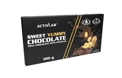 Ciocolată dulce Yummy, ciocolată cu lapte cu nucă arhaică, 100 g — preț și oferte
