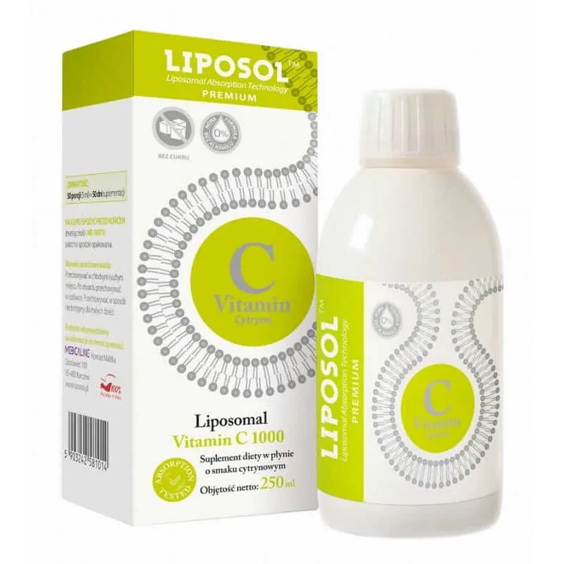 Liposol C 1000 Vitamina C lipozomală 1000 (tamponată) 250 ml Lămâie - Medicaline — preț și oferte