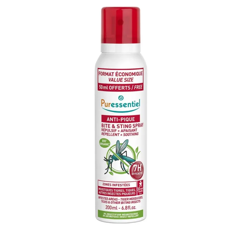 Puressentiel SOS Insect Repellent și Spray calmant pentru țânțari 200 ml — preț și oferte