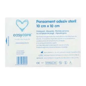 Pansament adeziv steril cu tampon absorbant, 10x10 cm, EasyCare — preț și oferte