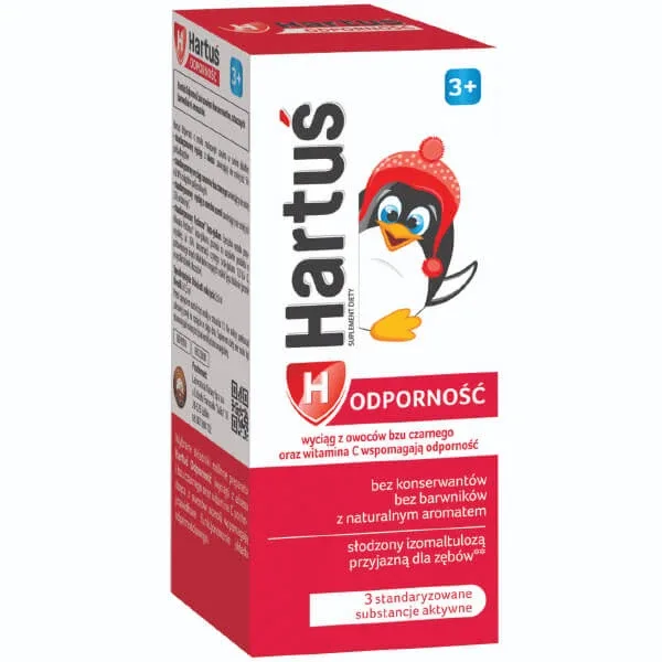 Hartuś Immunity, sirop pentru copii peste 3 ani, 120 ml AMBALAJ CONTAMINAT — preț și oferte