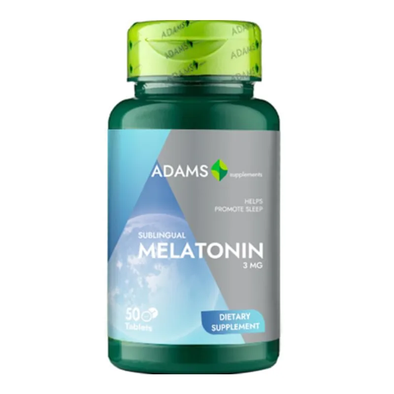 Melatonina sublingual, 50 tablete, Adams ADAMS VISION — preț și oferte