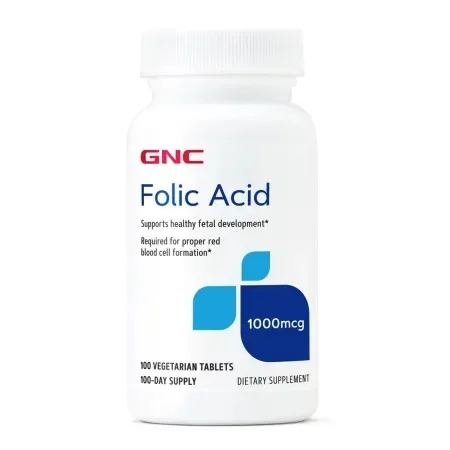 GNC Acid Folic 1000 mcg – 100 Tablete Vegetale — preț și oferte