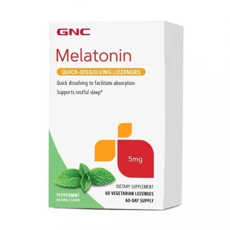 GNC Melatonina 5 mg cu Aroma de Menta – 60 Tablete — preț și oferte