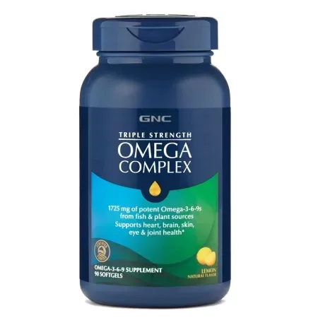 GNC Omega Complex Triple Strength – Ulei de Peste Omega 3, 6, 9 – 90 Capsule — preț și oferte