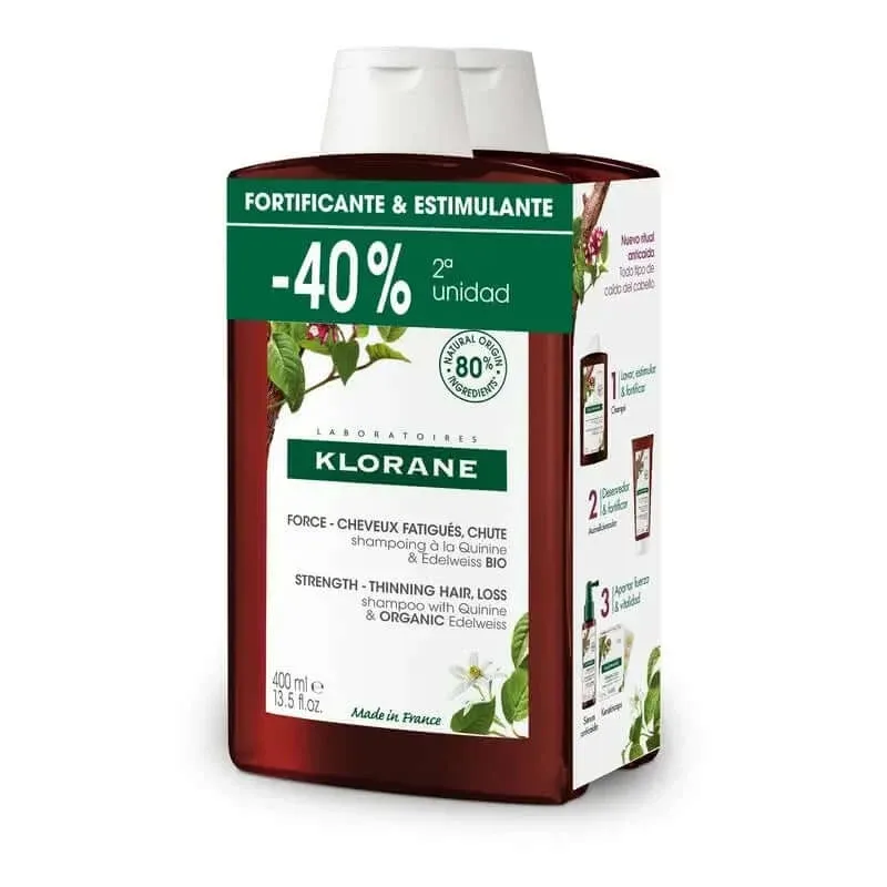 Șampon Klorane DUPLO Quinine 2x400ml — preț și oferte