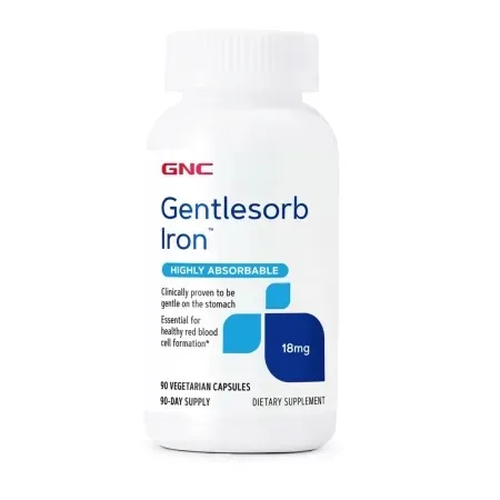 GNC Fier cu Absorbtie Usoara 18 mg – Gentlesorb Iron, 90 Capsule — preț și oferte