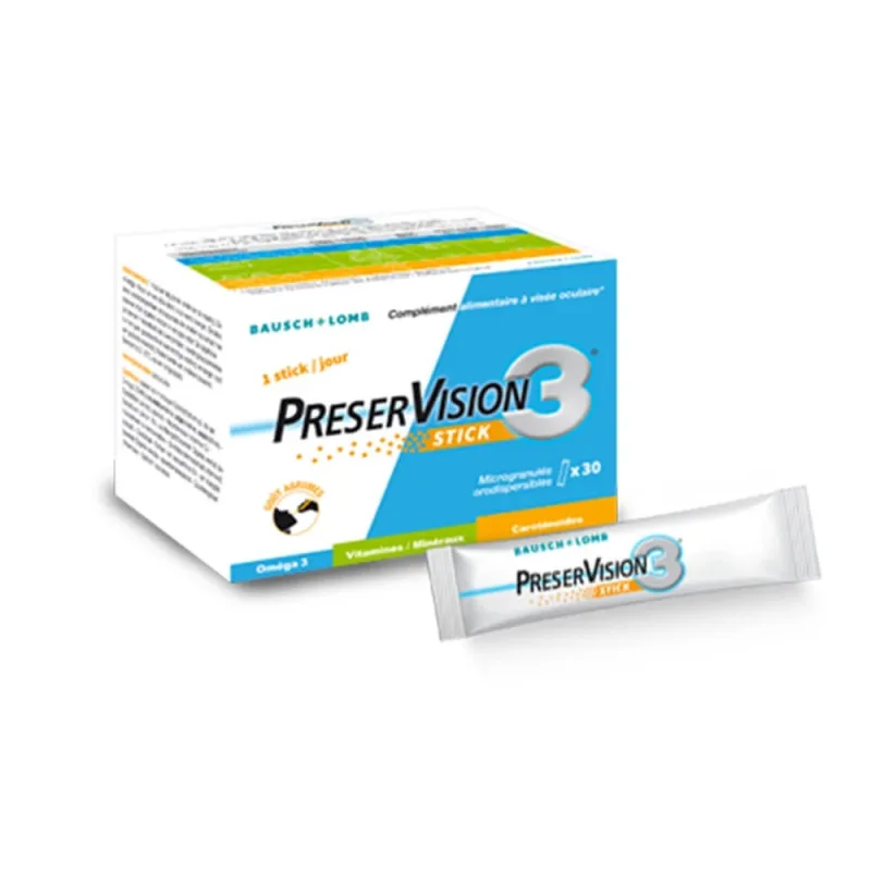 Bausch&Lomb Preservision Supliment dietetic pentru ochi 3 30 sticks-uri orosolubile — preț și oferte