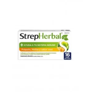Strepherbal 16 pastiluțe cu aromă de propolis, melissa și miere