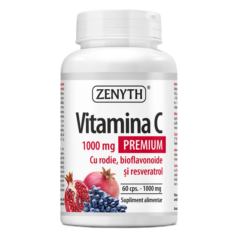 Vitamina C Premium RODIE si bioflavonoide 1000 mg, 60 capsule, Zenyth ZENYTH PHARMACEUTICALS SRL — preț și oferte