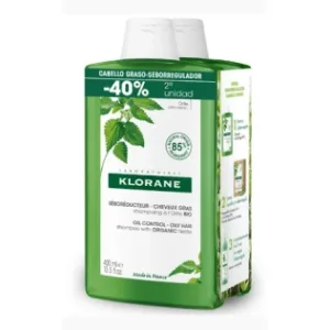 Klorane DUPLO Șampon urzică 2X400 ml