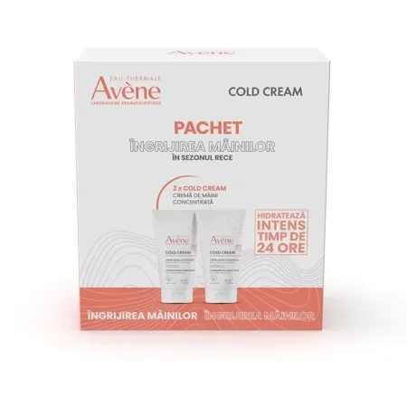 Pachet Crema Concentrata pentru Maini Cold Cream, Avene, 50 ml + 50 ml EauThermale Avene — preț și oferte