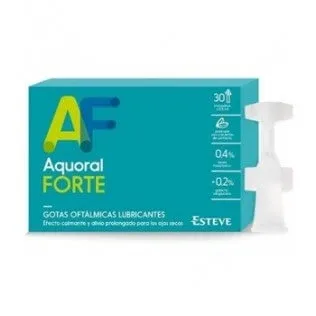 Aquoral Forte cu acid hialuronic 0,4% picături oftalmice 0,5 ml 30 unități monodose Esteve — preț și oferte