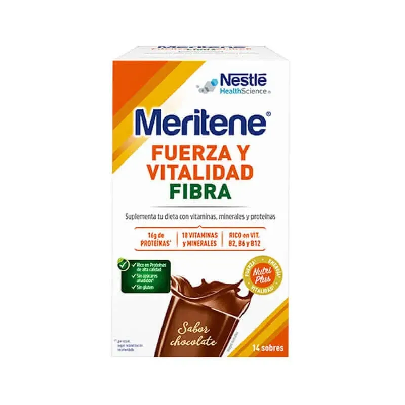Meritene Strength & Vitality FIBRE Ciocolată 14 plicuri — preț și oferte
