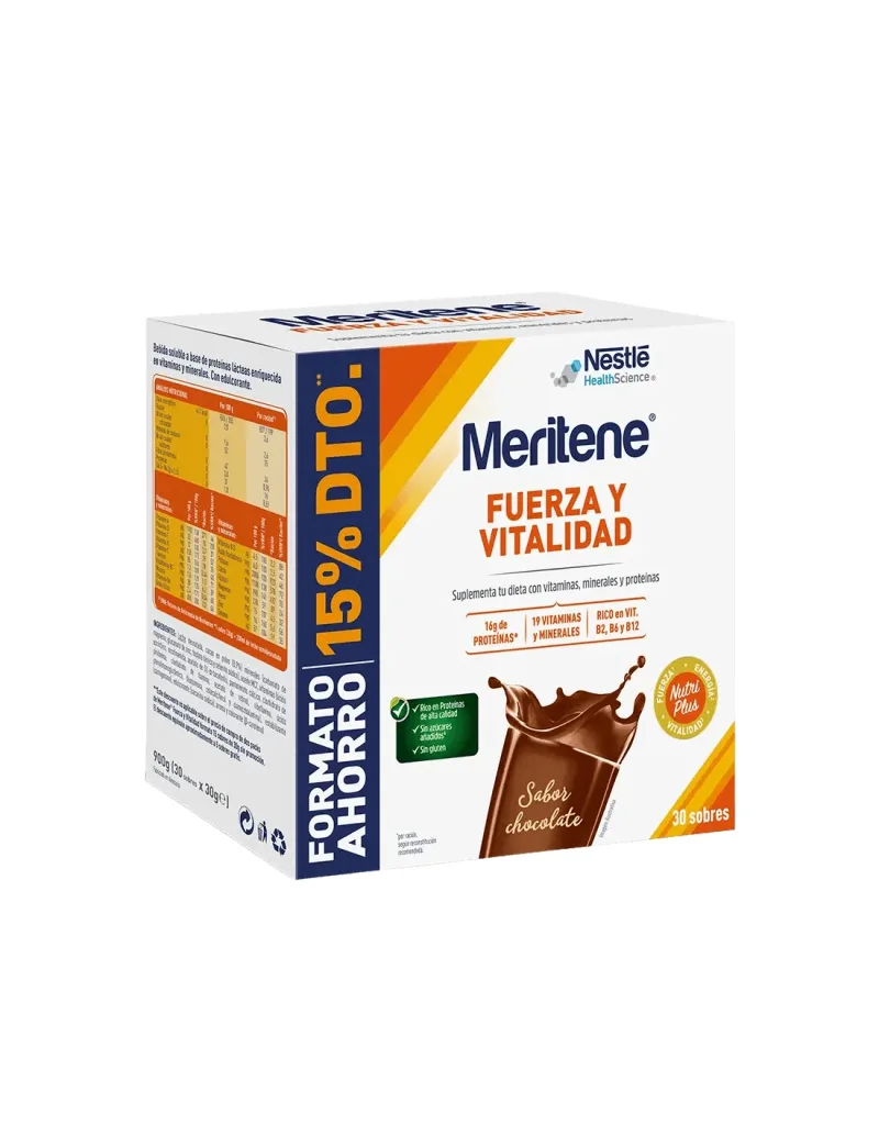 Meritene Putere și Vitalitate Ciocolată 30 pliculețe — preț și oferte