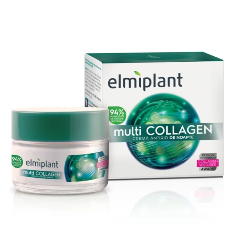 Crema antirid de noapte multiCollagen, 50ml, Elmiplant — preț și oferte
