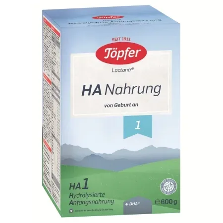 Lapte praf hipoalergenic Lactana HA1, 600 g, Topfer — preț și oferte