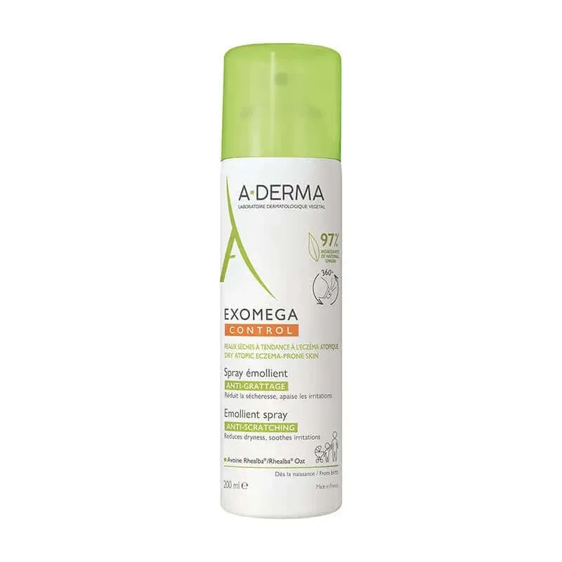 Aderma Exomega Control Anti-Scratch Spray Emolient 200 ml — preț și oferte