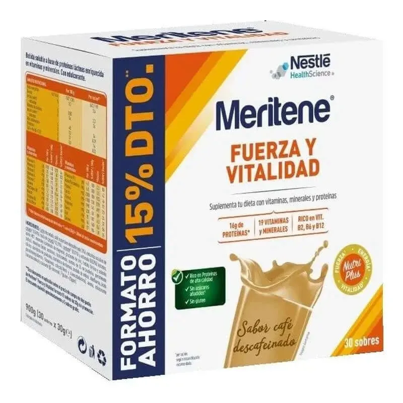 Meritene Strength and Vitality Cappuccino 30 de pliculețe — preț și oferte