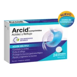 Arcid 24 comprimate masticabile Aromă de portocale