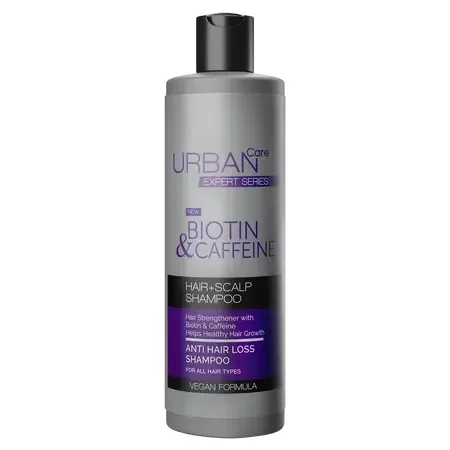 Sampon anti-cadere cu biotina si cofeina Biotin & Caffeine, 350 ml, Urban Care — preț și oferte