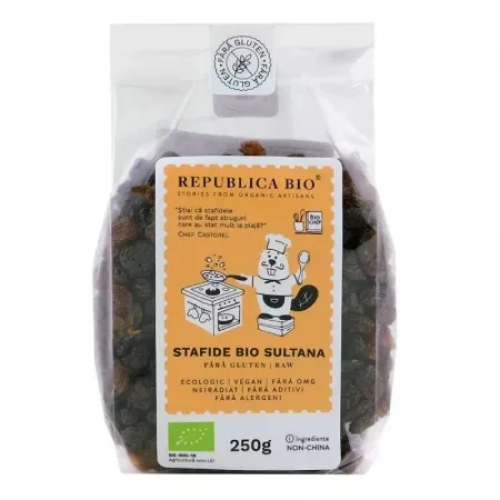 Stafide Bio Sultana, 250 g, Republica Bio — preț și oferte