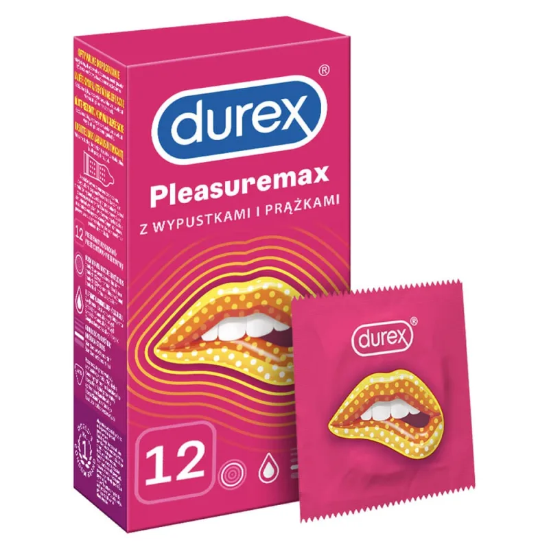 Durex Pleasuremax, prezervative cu nervuri cu nervuri, 12 bucăți — preț și oferte