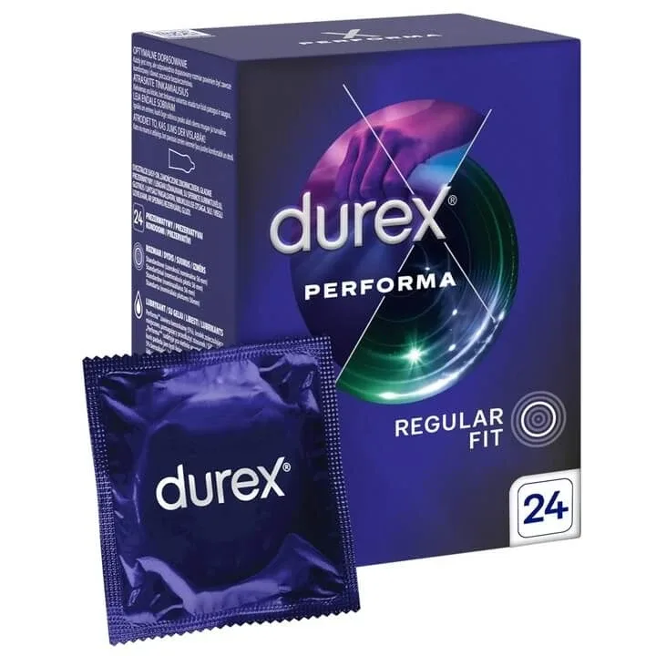 Prezervative Durex Performa pentru întârzierea ejaculării, 24 bucăți — preț și oferte