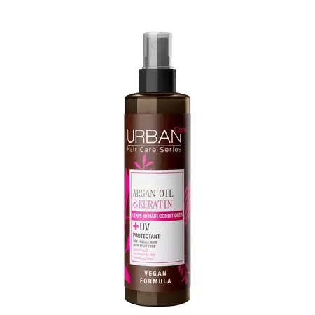 Balsam spray fara clatire cu ulei de Argan si Keratina, 200 ml, Urban Care — preț și oferte