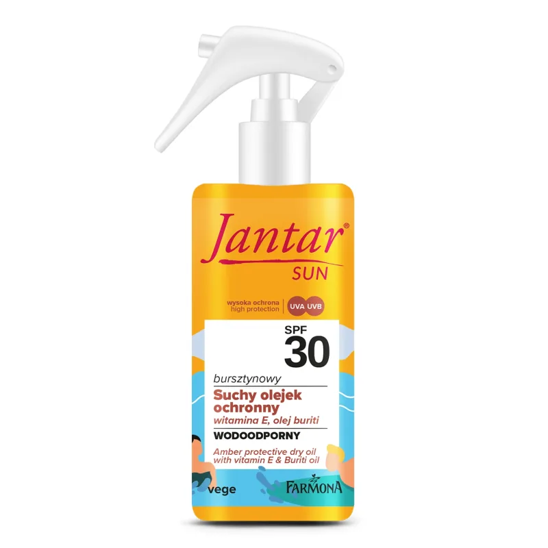 Farmona Jantar Sun, ulei protector uscat de chihlimbar, rezistent la apă, SPF 30, 150 ml — preț și oferte