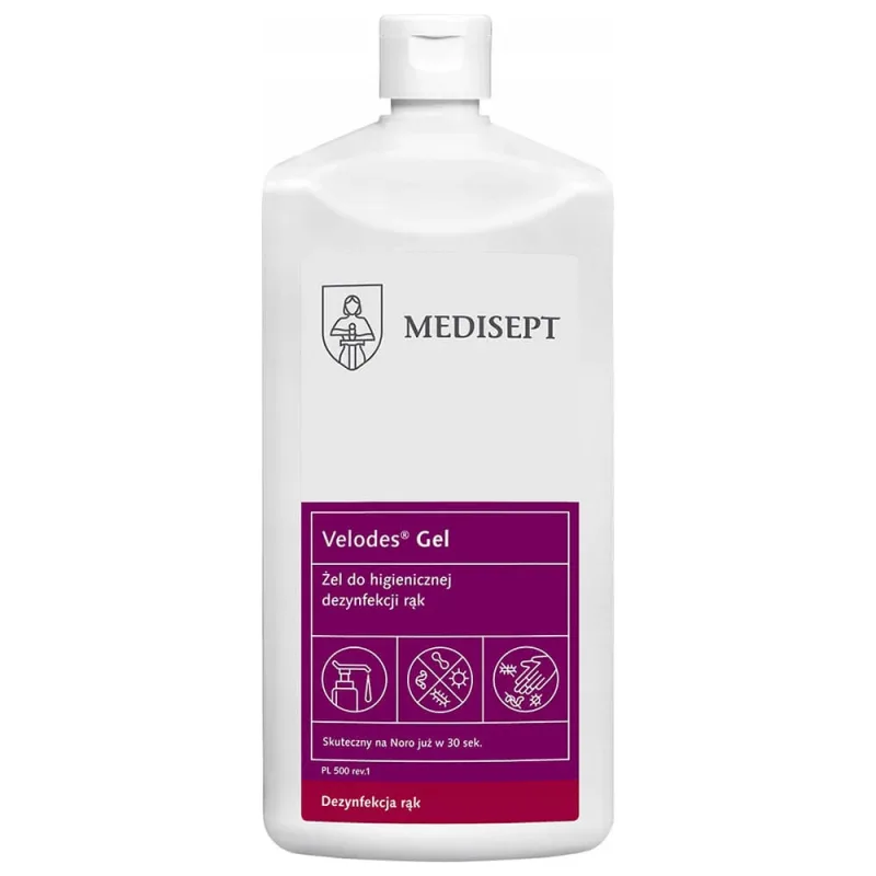Medisept Velodes Gel, Gel pentru dezinfecția igienică și chirurgicală a mâinilor, 500 ml — preț și oferte