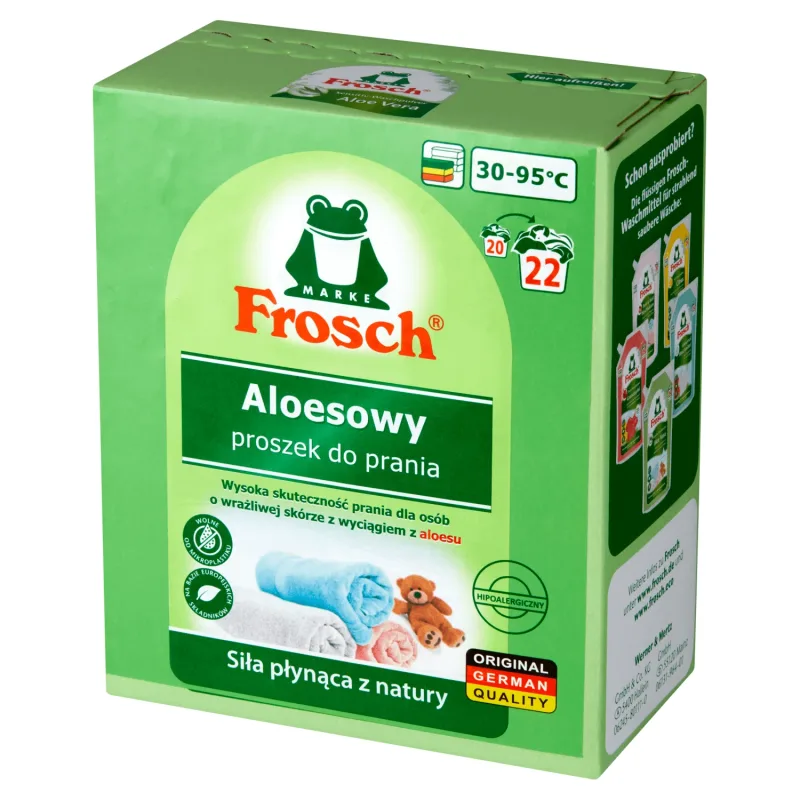 Frosch, praf de spălat țesături, aloe vera, 1.45 kg — preț și oferte