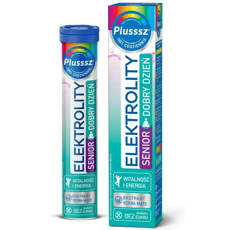 Plusssz Elektrolity Senior Good Day, fără zahăr, 24 comprimate efervescente — preț și oferte