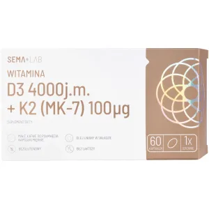 SEMA Lab Vitamina D3 4000 UI + K2 (MK-7) 100 µg, 60 capsule moi