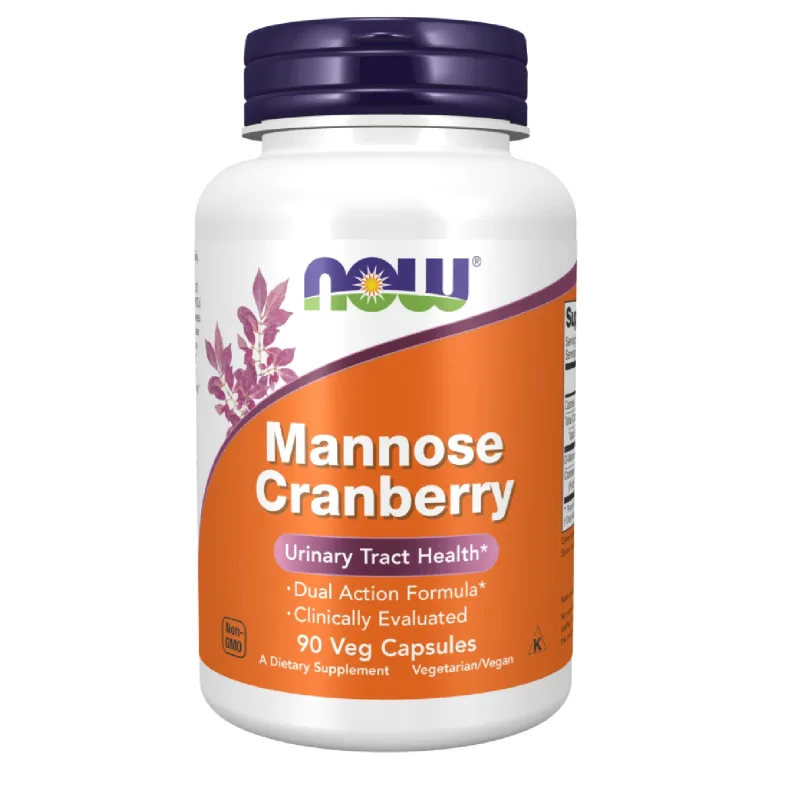 Now Foods Mannose Cranberry, D-mannose și merișor, 90 capsule — preț și oferte
