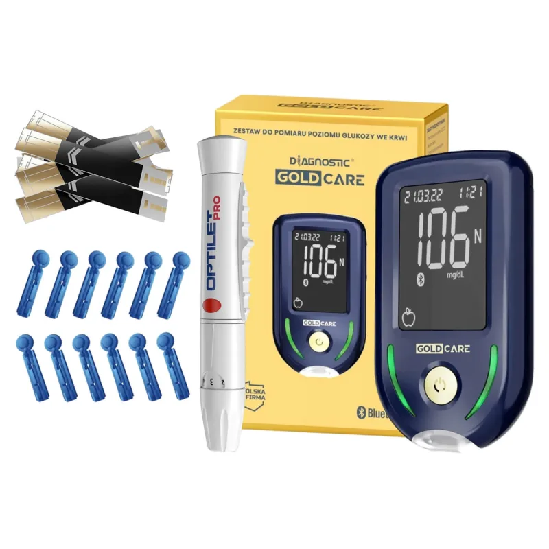 Diagnostic Gold Care, kit de măsurare a glicemiei, glucometru + accesorii — preț și oferte