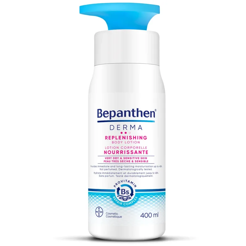 Bepanthen Derma Replenishing, loțiune de corp profund hrănitoare, 400 ml — preț și oferte