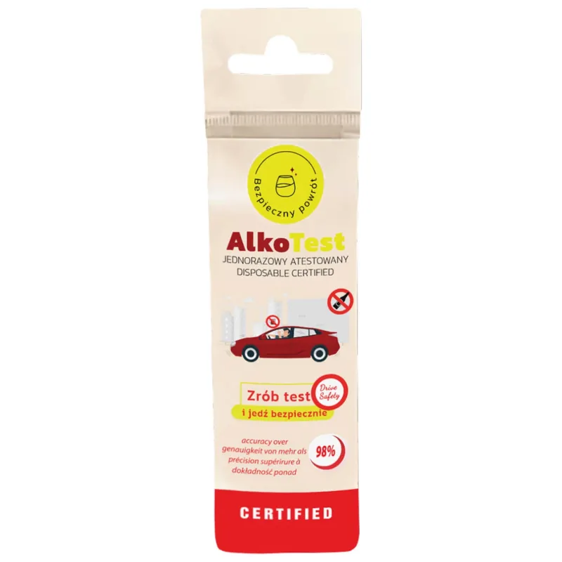 AlkoTest, test de alcool în aerul expirat de unică folosință, 1 buc — preț și oferte