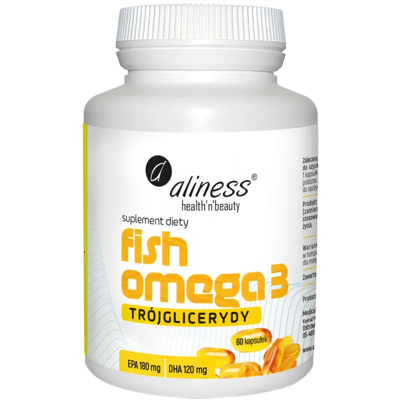 Aliness Fish Omega3 Trigliceride 180/120 mg, 60 capsule — preț și oferte