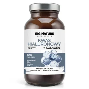 Big Nature Acid hialuronic + Colagen, 200 comprimate