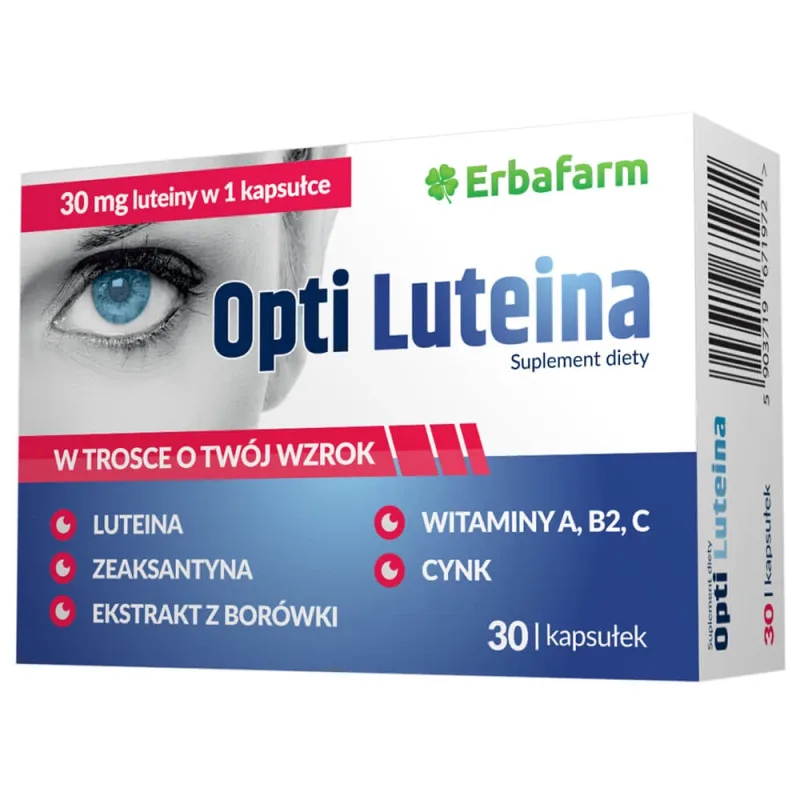 Erbafarm Naturale Opti Luteină 30 mg, 30 capsule — preț și oferte